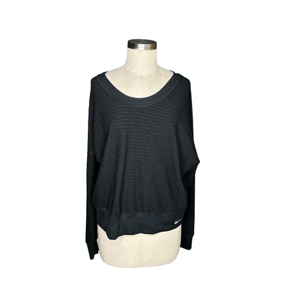 NIKE Black Therma Fit Element Crew Neck Pullover Sweatshirt Women's Running - Picture 1 of 4